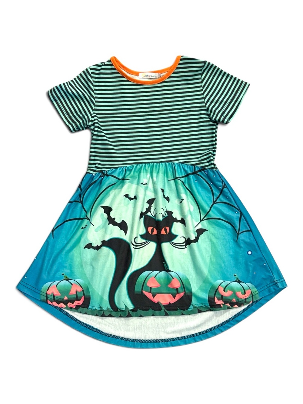 Sunshine Swing Halloween Cat & Pumpkin Dress